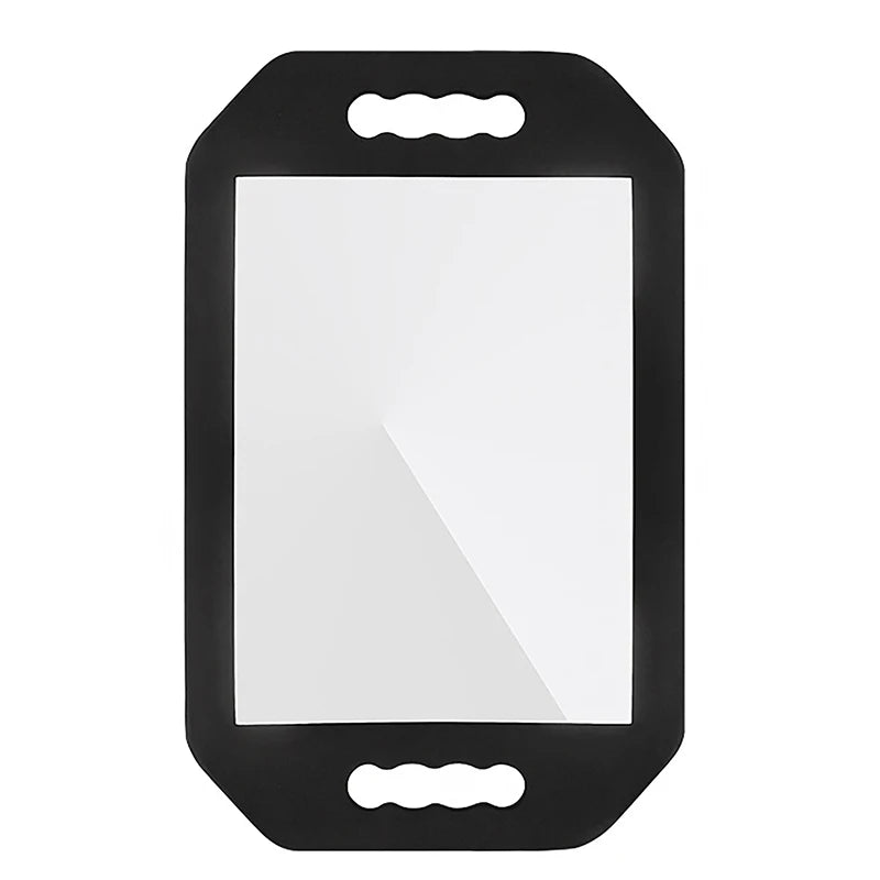 1PC Black Barber SHop Hair Salon Mirror With Foam Frame and Dual Handle Hairdressing Makeup Mirror for Salon Home Supplies