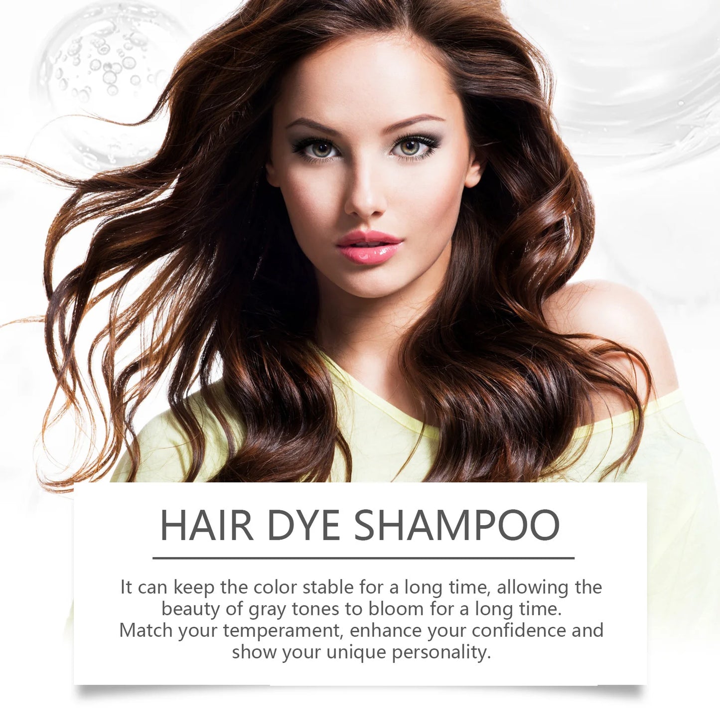 EELHOE Ginseng Extract Shampoo Color Hair Dye Moisturize Dry Hair Strengthening and Growth Black Sesame Darkening Hair Shampoo