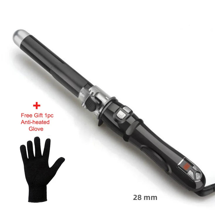 1.1/1.25inch Rotating Curling Iron Curling Wand Automatic Hair Curler 30s Instant Heat Auto Hair Waver Hair Styling Irons
