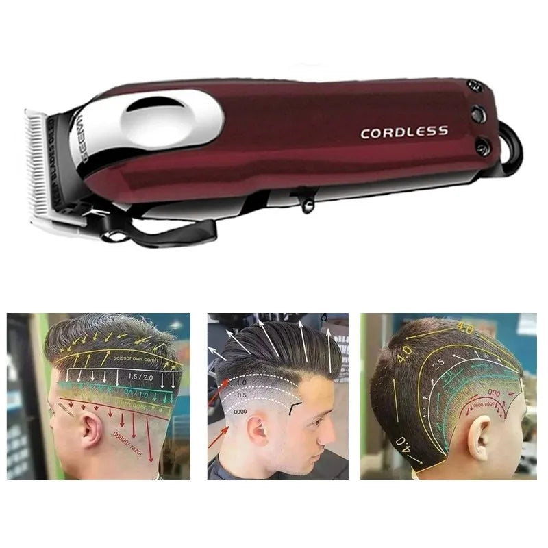 Original GEEMY Professional cordless hair clipper rechargeable beard & hair trimmer for men electric haircut magic blade