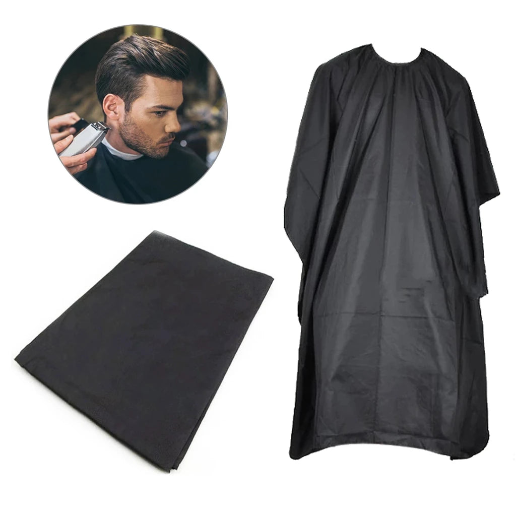 Black White Hair Cutting Cloth Pro Salon Hairdressing Cape Gown Barber Silicone Neck Hairdresser Apron Haircut Capes Wholesale