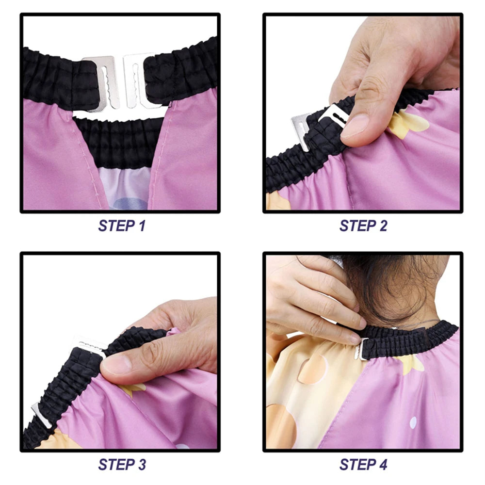 Kids Waterproof Hairdressing Cape Children Salon Hair Wrap Dyeing Haircutting Cartoon Cloth Styling Tools For Barber Shop