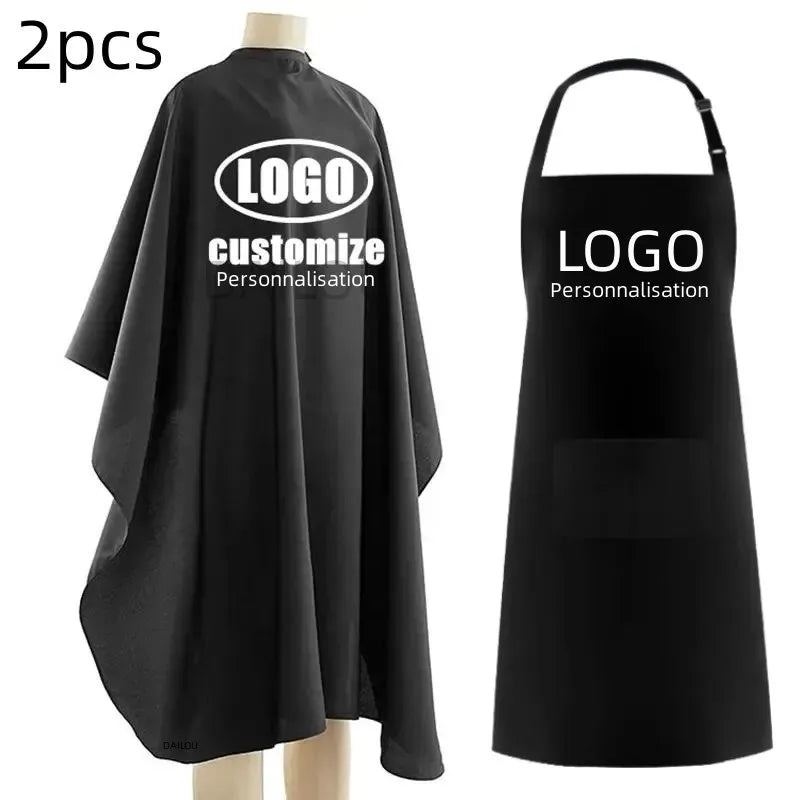 Customized logo for hairdressing aprons, salons, cloaks, customer cloaks, hairdressers, bibs, beauty salons, and nail salons