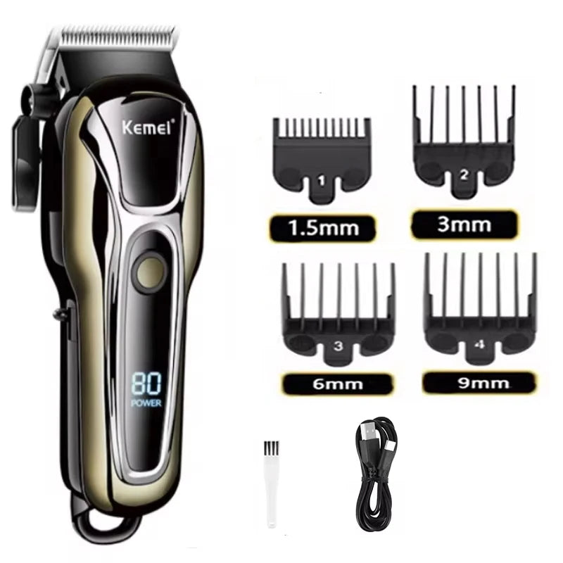 Kemei Hair Clipper Electric Hair Trimmer for men Electric shaver professional Men's Hair cutting machine Wireless barber trimmer