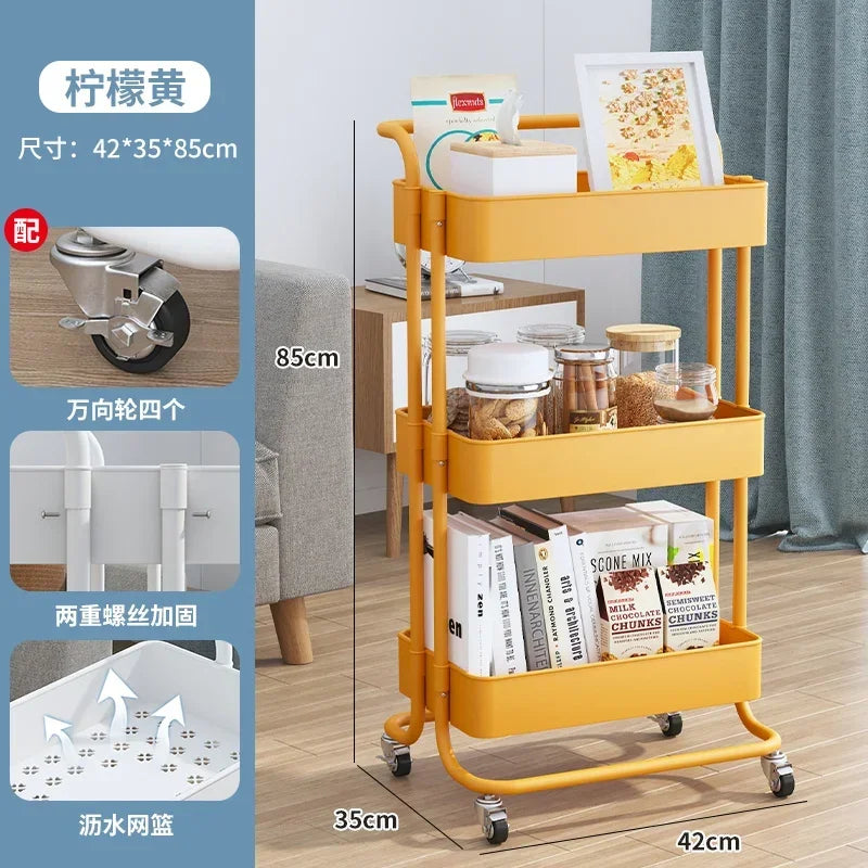 Beauty Salon Rolling Trolley Cart Cosmetic Storage Cart Makeup and Lash Organizing Furniture for Salon Use