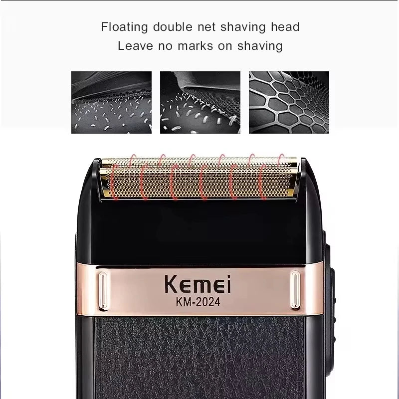 Kemei Rechargeable Hair Clippers Cordless Barber Easily Trimmer Bald Head Washable Electric Beard Shaver For Men KM-2371 KM-2024