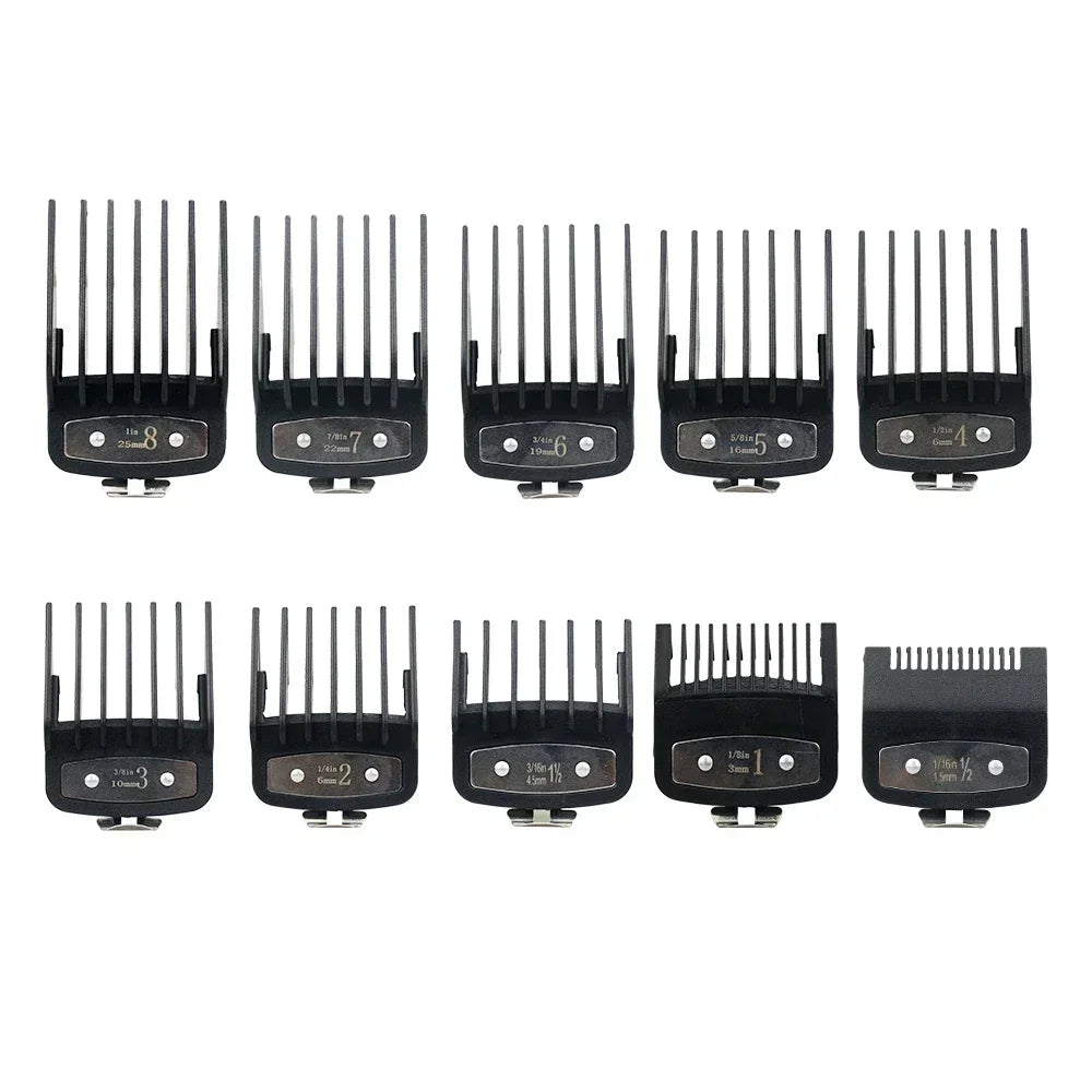8/10PC Professional Universal Hair Clipper Limit Guide Comb For Wahl Trimmer Cutting Guide Comb Haircut Tools Barber Accessories