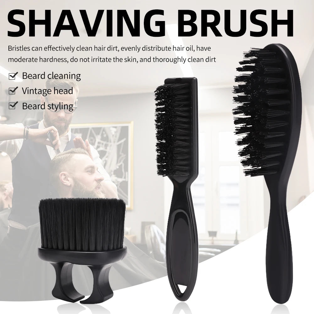 Hairdresser Brush Set Barber Cutting Clean Hairbrush Neck Duster Brushes Professional Barbershop Styling Tools Cleaning Supplies