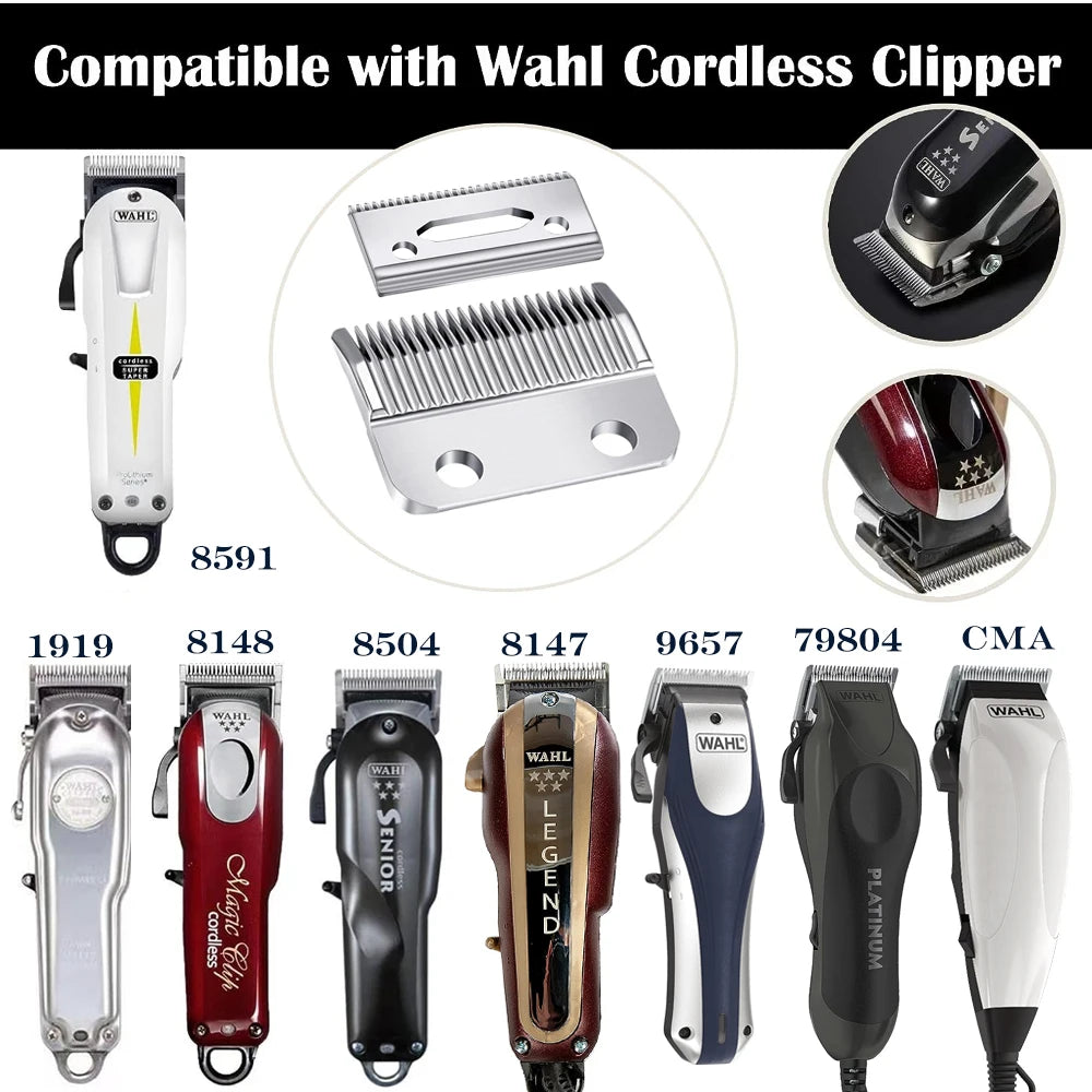 45mm Wide Large Professional Barber Hair Clipper Blade for WAHL & Andis Super Taper Replacement General Blade Set Drop Shipping
