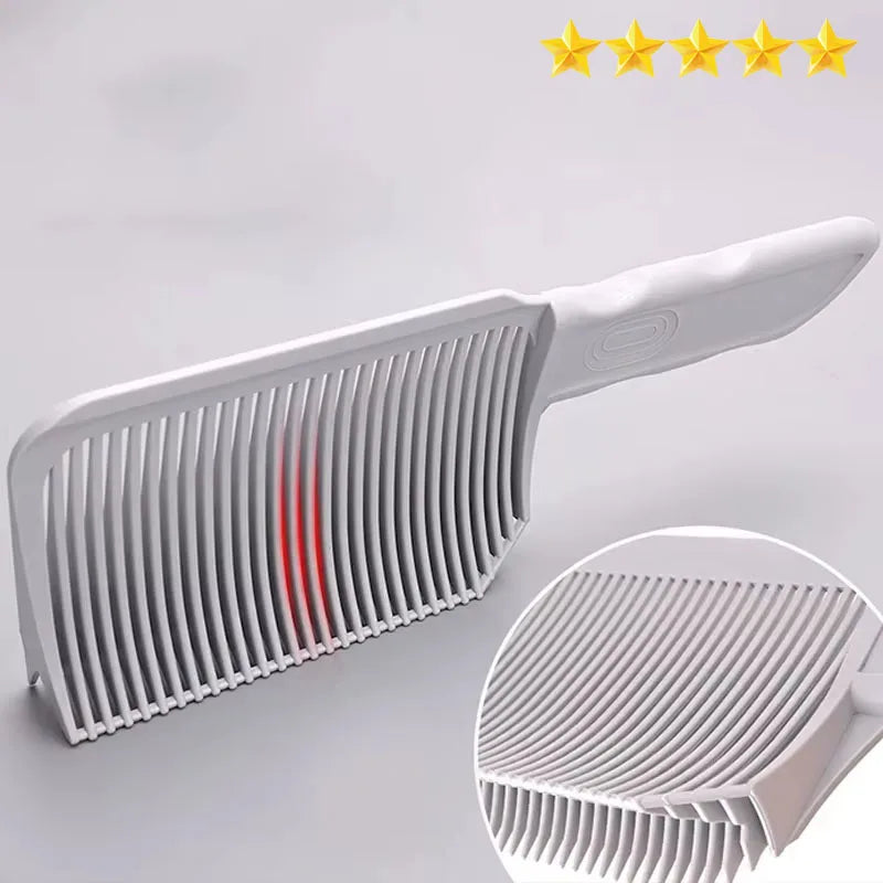 【Hot sales】New Clipper Comb MEN'S STYLING Flat Hair Comb Curved V-shaped Barber Comb Positioning Gradient Detangling Hair Magic