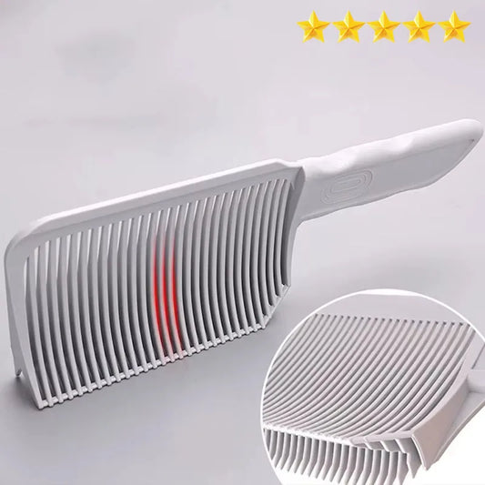 【Hot sales】New Clipper Comb MEN'S STYLING Flat Hair Comb Curved V-shaped Barber Comb Positioning Gradient Detangling Hair Magic