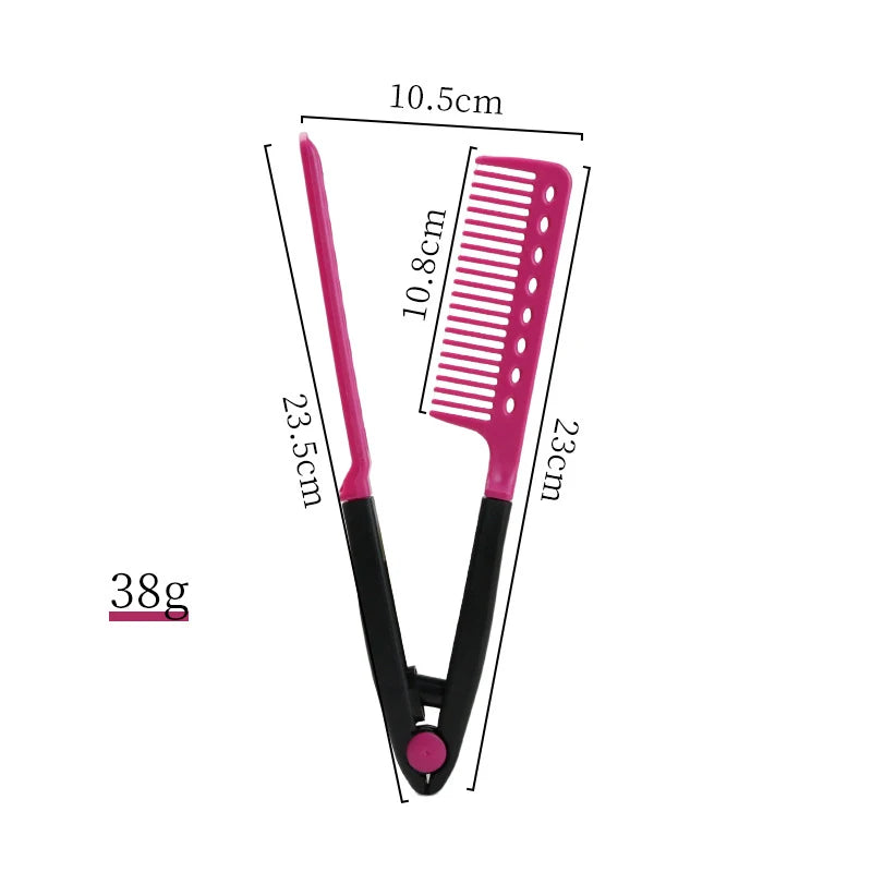 1pcs Hairdressing Flat Comb Straight Comb Salon Comb Hairdressing Styling Straightener V-shaped Straight Comb Straightener