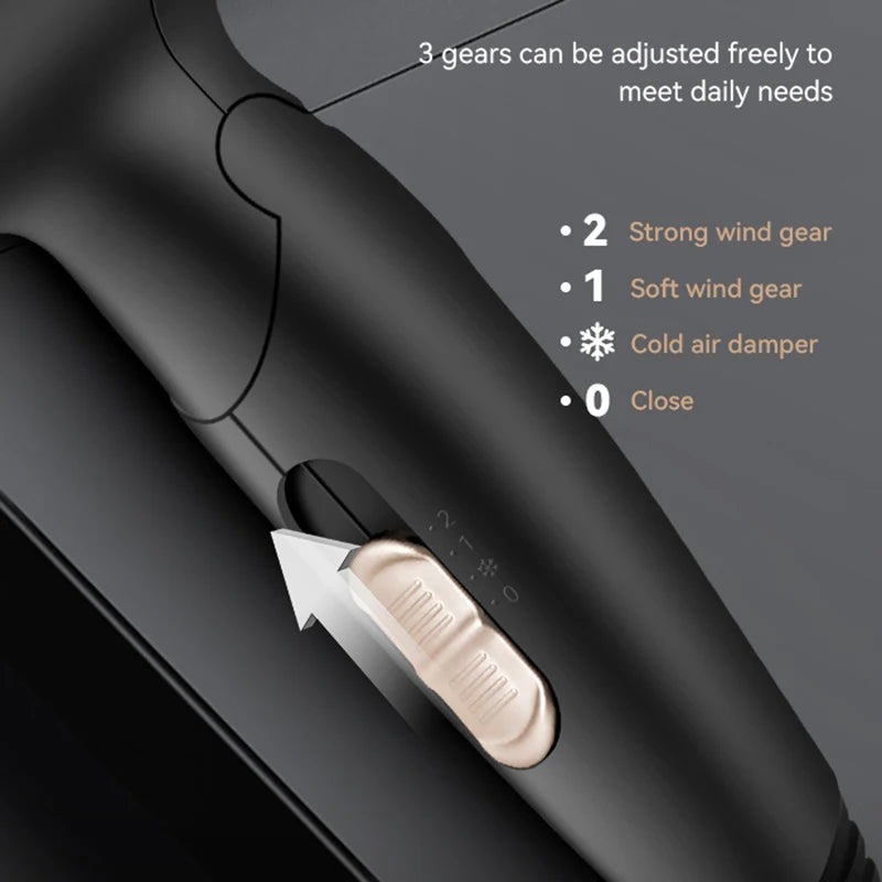 Kemei Professional Hair Dryer Portable Foldable Handle Compact 1800W Blow Dryer Hot Wind Low Noise Home Appliance Styling Tools