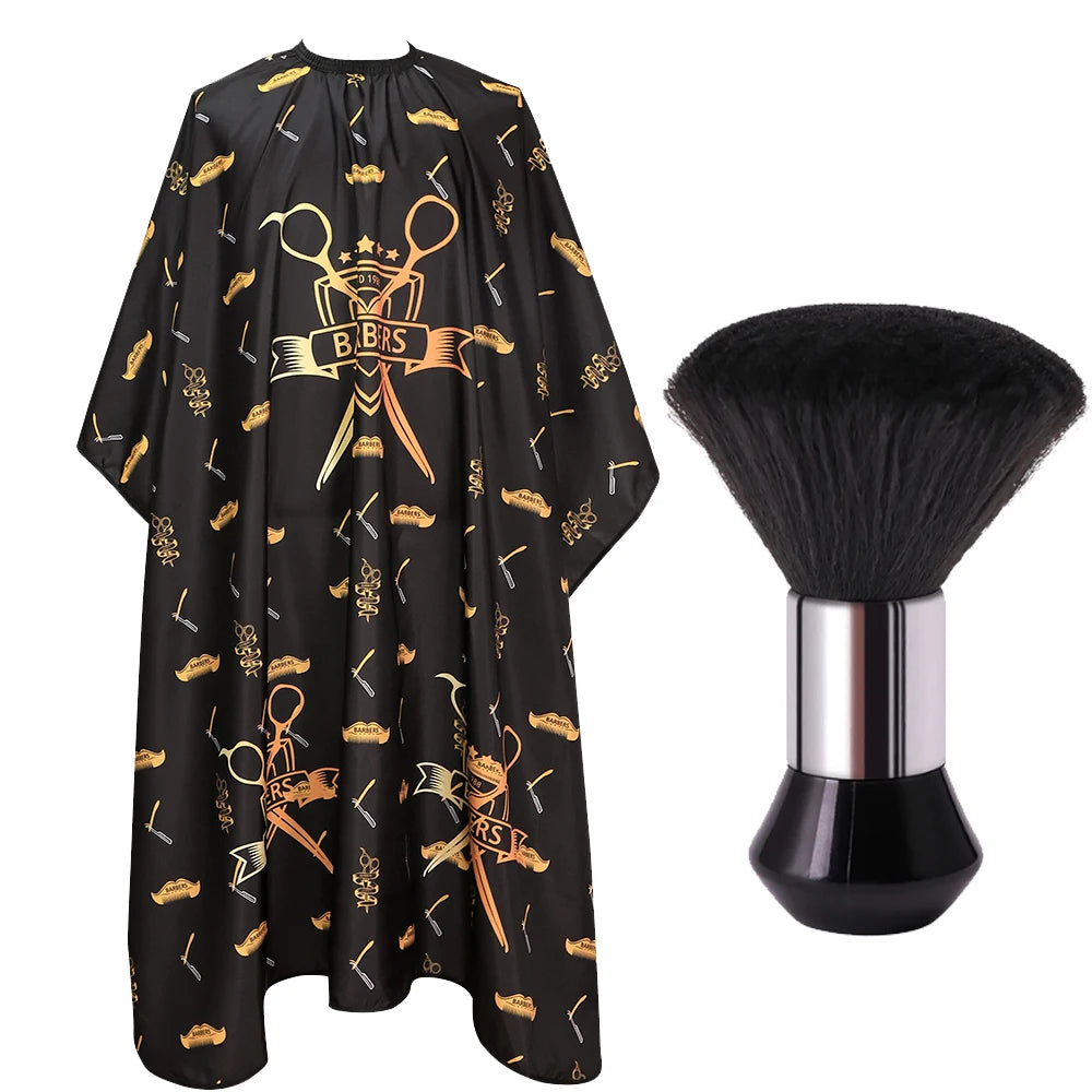 Barber Haircut Cloth Salon Haircut Brush Hairdresser Apron Hair Cut Cape Hairdress Gown Hairdressing Coat Barbershop Accessory