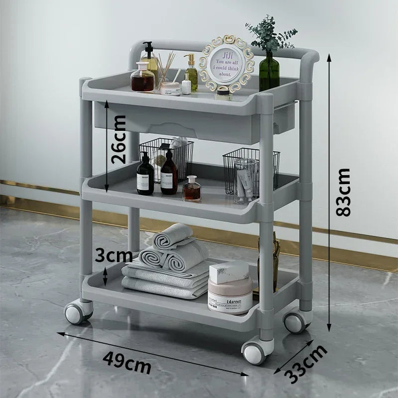 Organizers Trolleys Cart Salon Folding Serving Hair Extension Beauty Decor Furniture Professional Organizer Wheels Plastic
