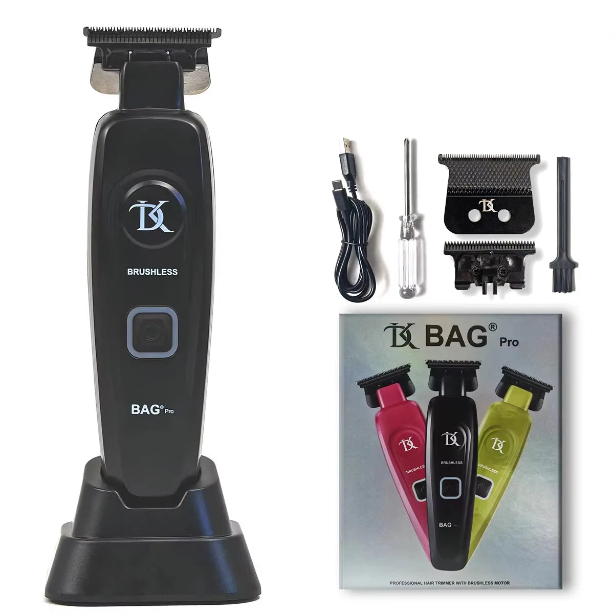 BRDCLIP Professional Barber Hair Cutting Machine Kit Base Charger 7500RPM Hair Clipper DLC Blade Salon Hair Trimmer for Men