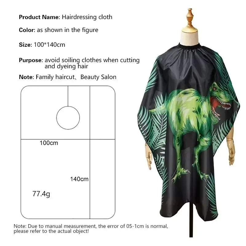 Kids Hair Cutting Cape Gown Hairdresser Barber Apron Hairdressing Children Girls Boys Hair Cut Cloak Polyester Cover