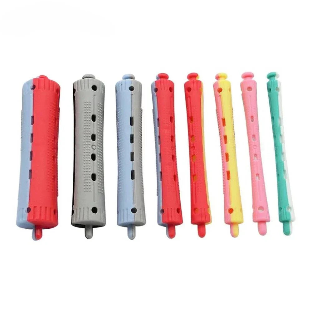 12pcs Hair Perm Rods Heatless Hair Curling Rollers Perming Rods Curlers Cold Wave Rods Flexible For Women Long Short Hair