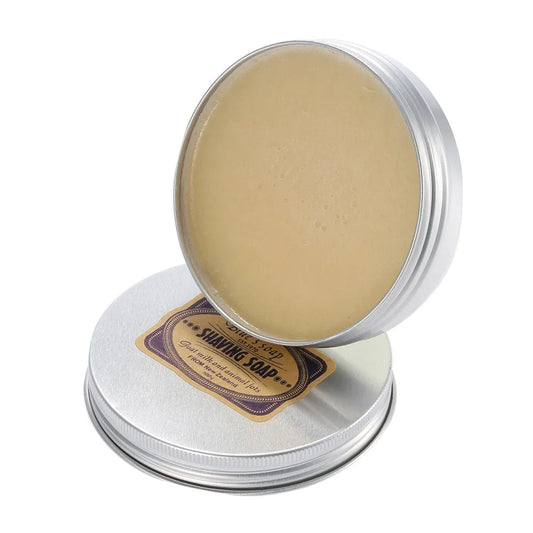 Men 100g Goat Milk Scent Beard Shaving Soap Handmade Cream Foaming Lather Barber Salon Tool for Men Traditional Wet Shaving