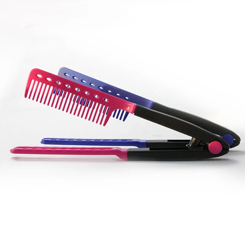 1pcs Hairdressing Flat Comb Straight Comb Salon Comb Hairdressing Styling Straightener V-shaped Straight Comb Straightener
