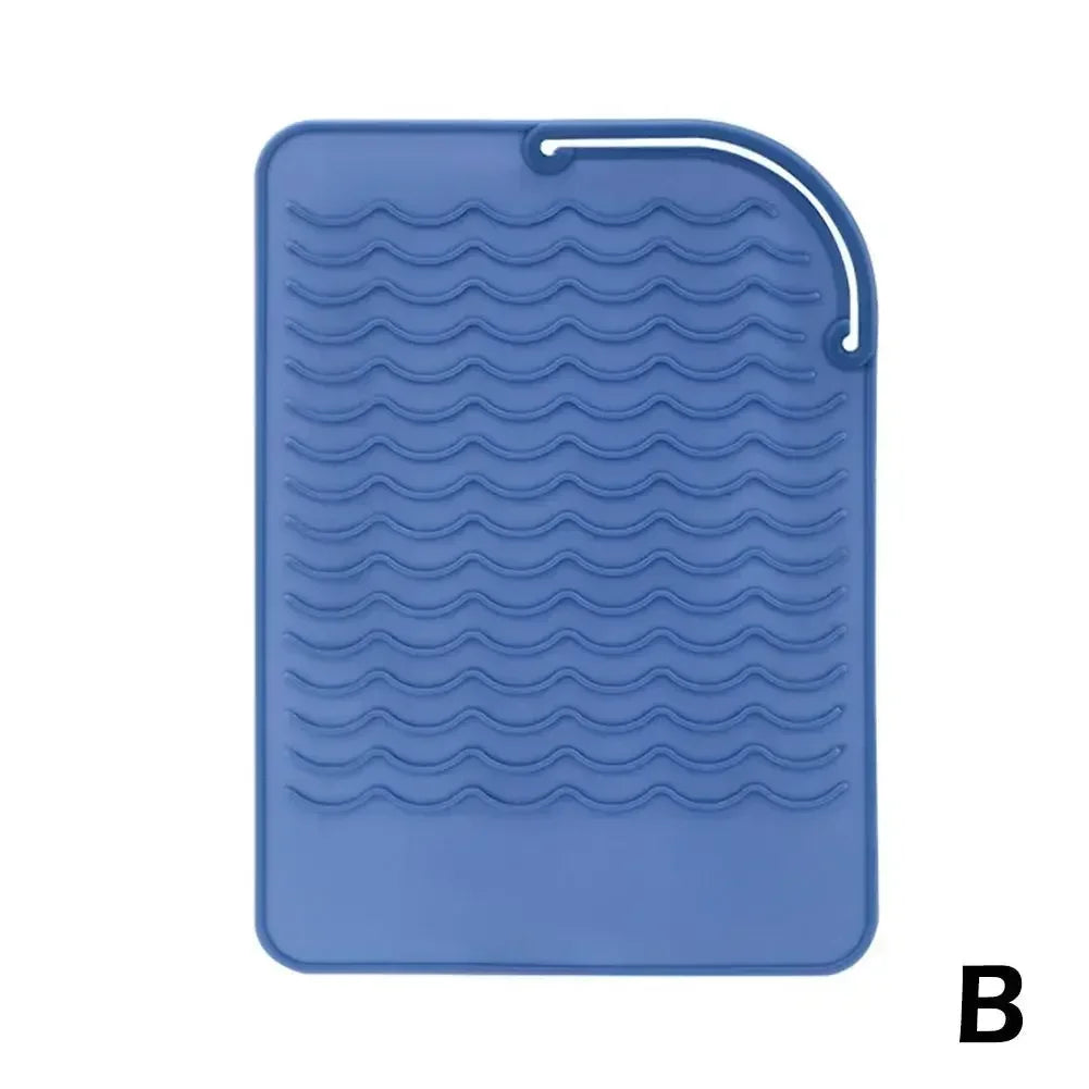 Multifunctional Silicone Heat Resistant Pad Insulation Mat for Hair Straightener Heat Curling Stick Curler Flat Irons