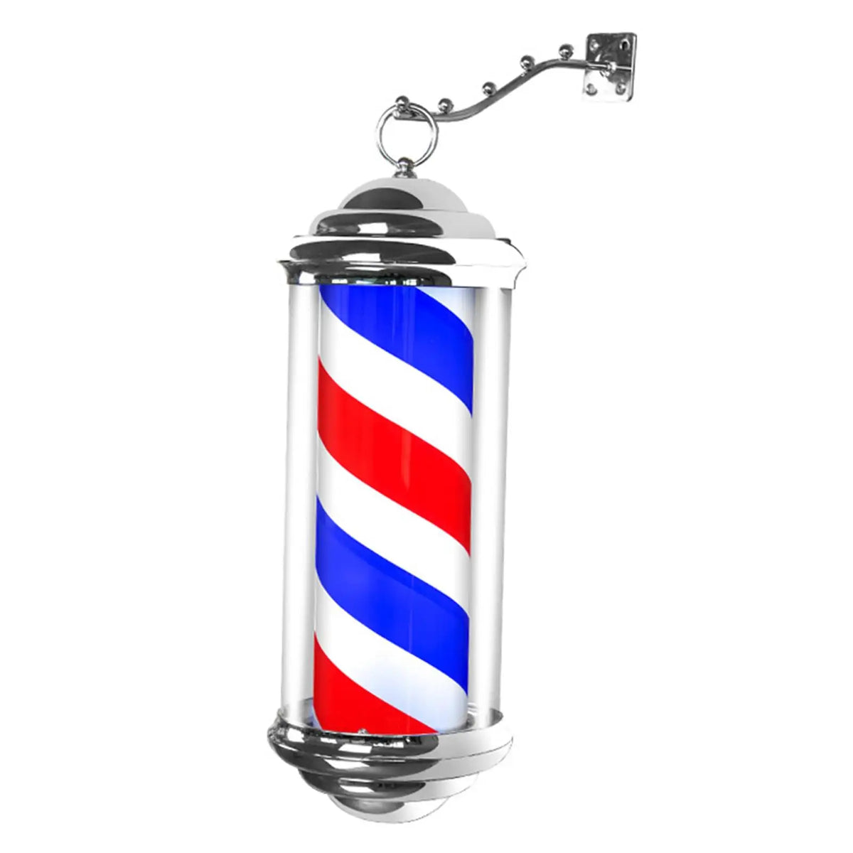 40cm LED Barber Shop Sign Pole Light Red White Blue Stripe Design Roating Salon Wall Hanging Light Lamp Beauty Salon Lamp