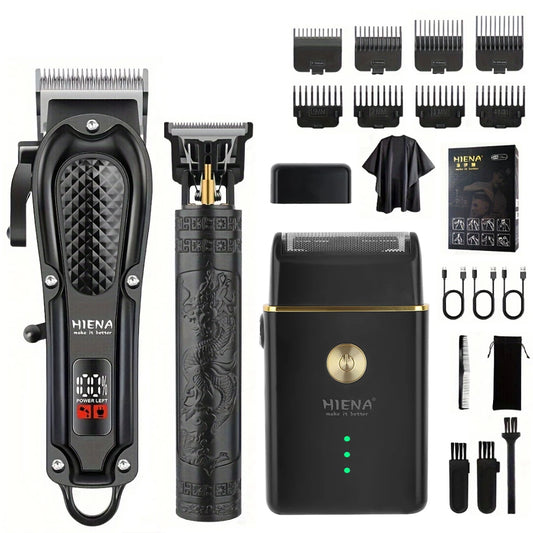 Hiena 212 Professional Hair Cutter Mans Hair Clipper Set Metal Electric Cordless Hair Trimmer for Barber LCD Display Hair Cutt