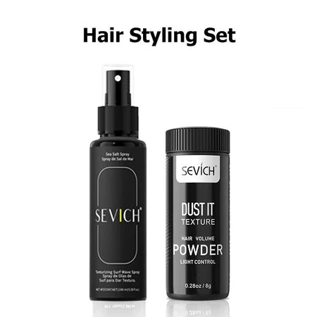Sevich Sea Salt Spray For Men Beach Waves Spray Powder Set Hair Texturizer 100ml Heatless Volume Hair Volumizing Sea Salt Spray