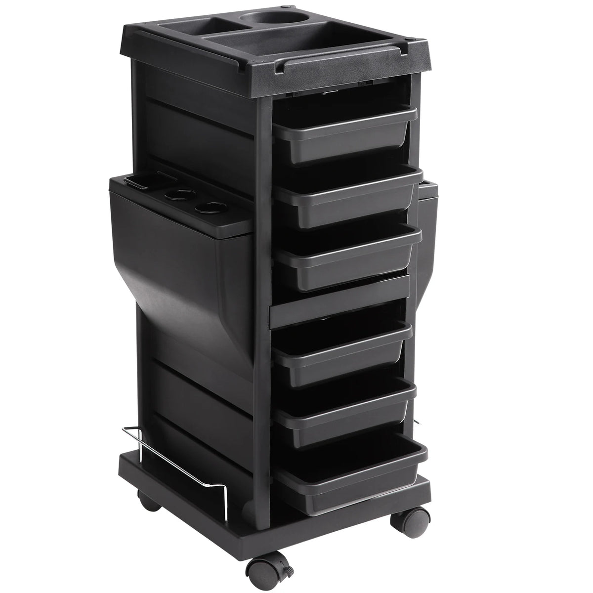 VEVOR Ultimate Salon Trolley Cart for Stylist with 6 Removable Drawers & Tool Holder and Lockable Wheels for Beauty SPA Barber