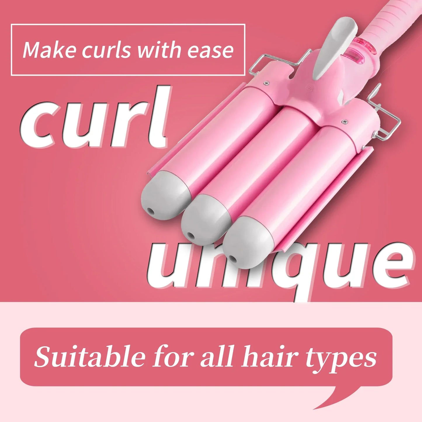 YAWEEN Lcd Curling Iron Professional Ceramic Hair Curler 3 Barrel Hair Curler Irons Hair Wave Fashion Styling Tools