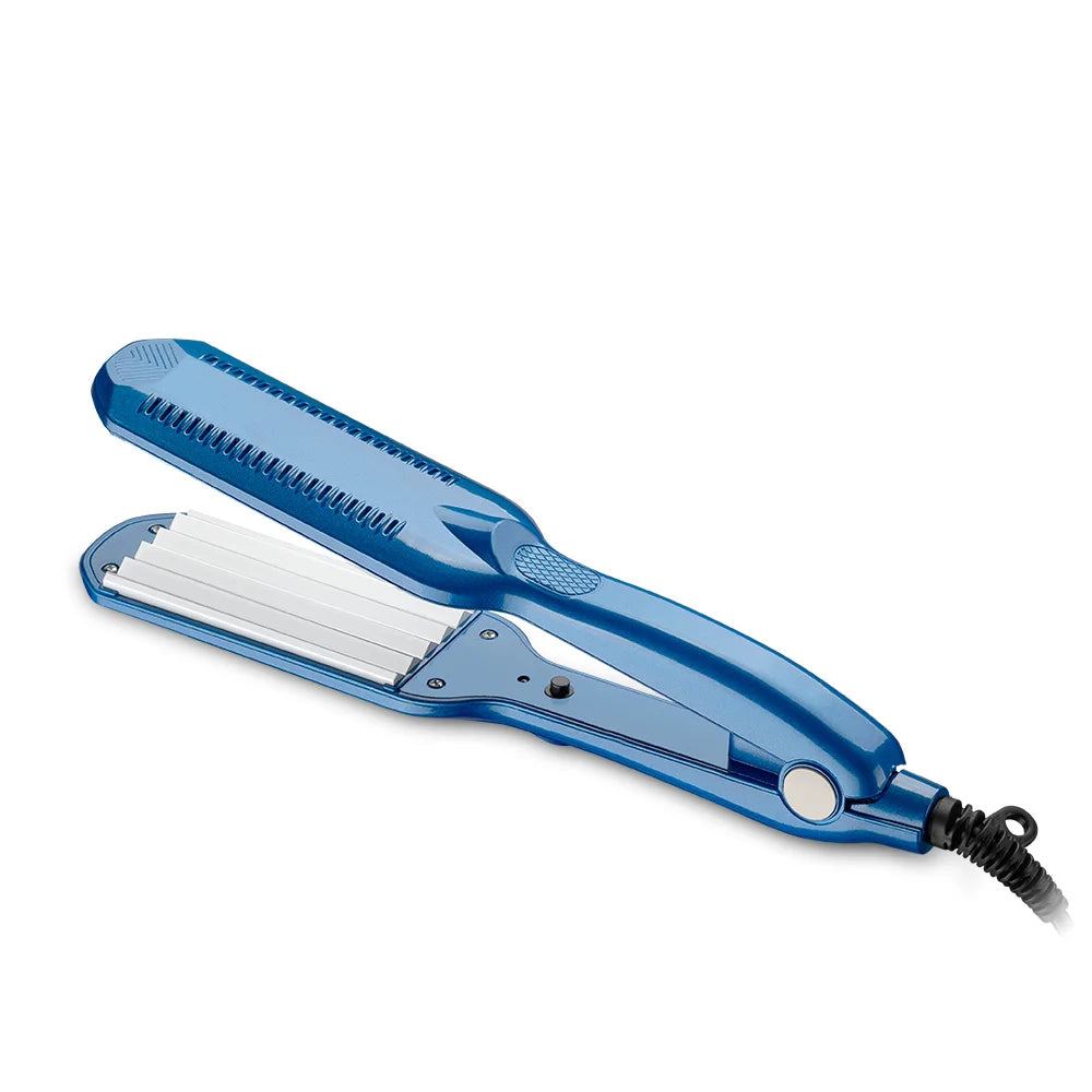 Professional Hair Crimper Curler Dry & Wet Use Corrugated Irons Ceramic Curling Iron with Temperature Control Waving Tool