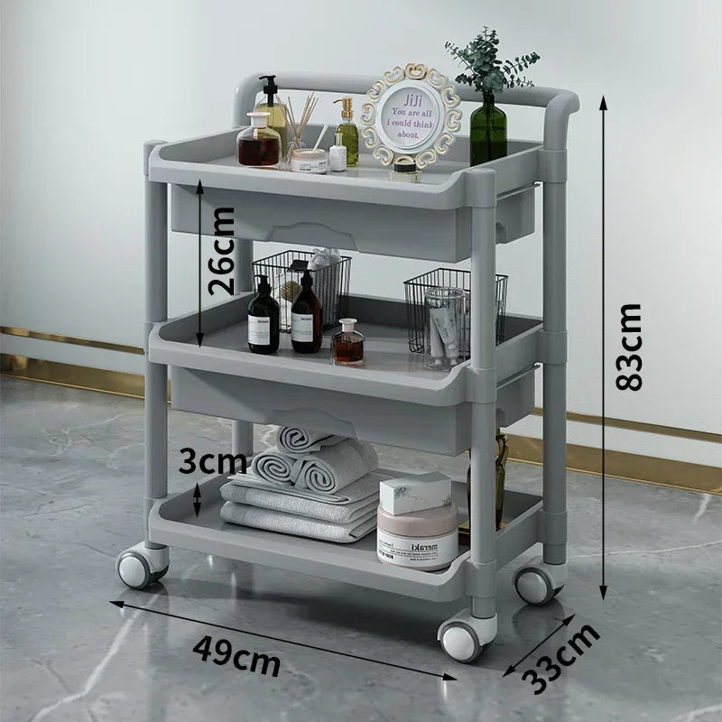 Organizers Trolleys Cart Salon Folding Serving Hair Extension Beauty Decor Furniture Professional Organizer Wheels Plastic