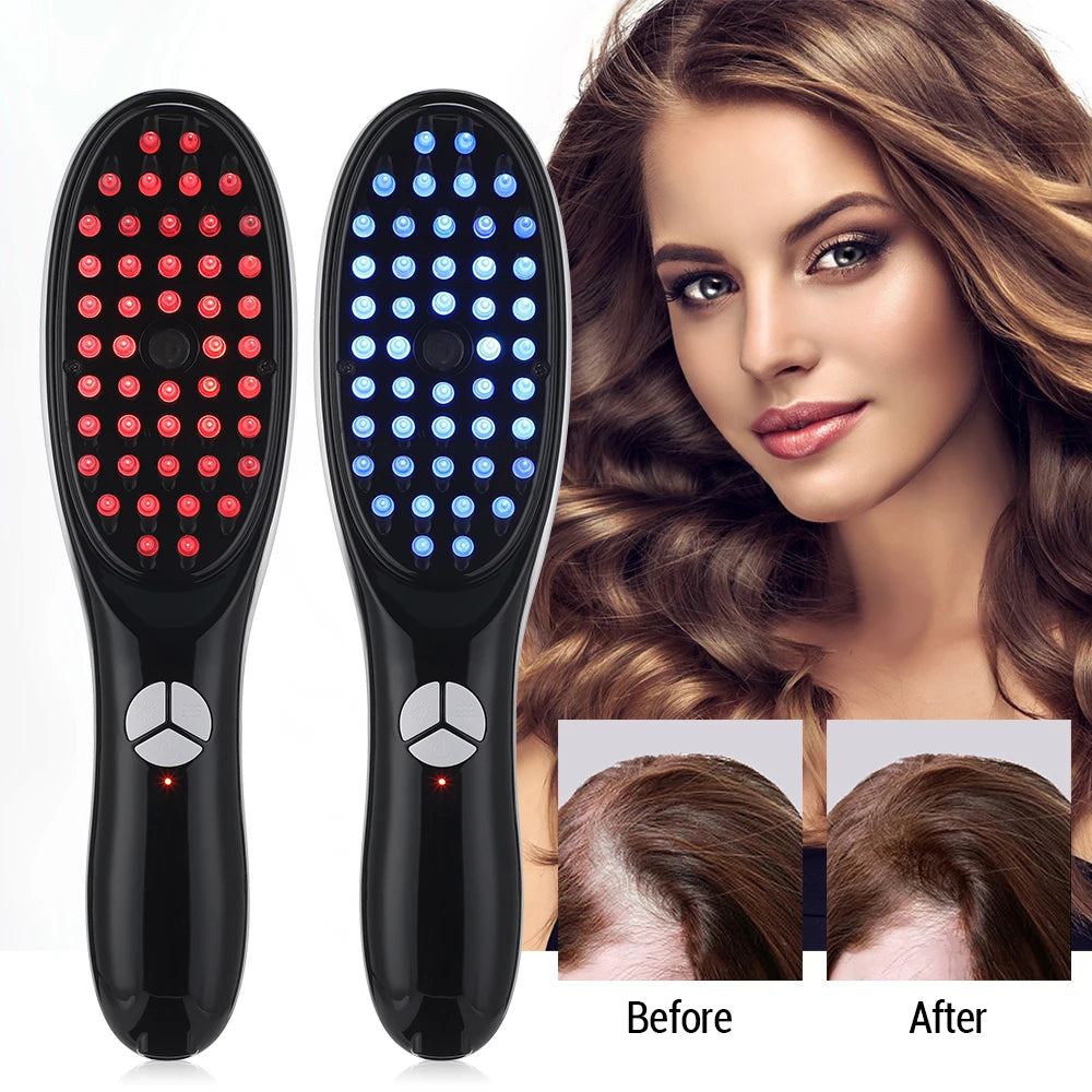 Electric Spray Massage Comb Hair Growth Vibration Head Massager Brush LED Anti Hair Loss Scalp Liquid  Atomizing Comb
