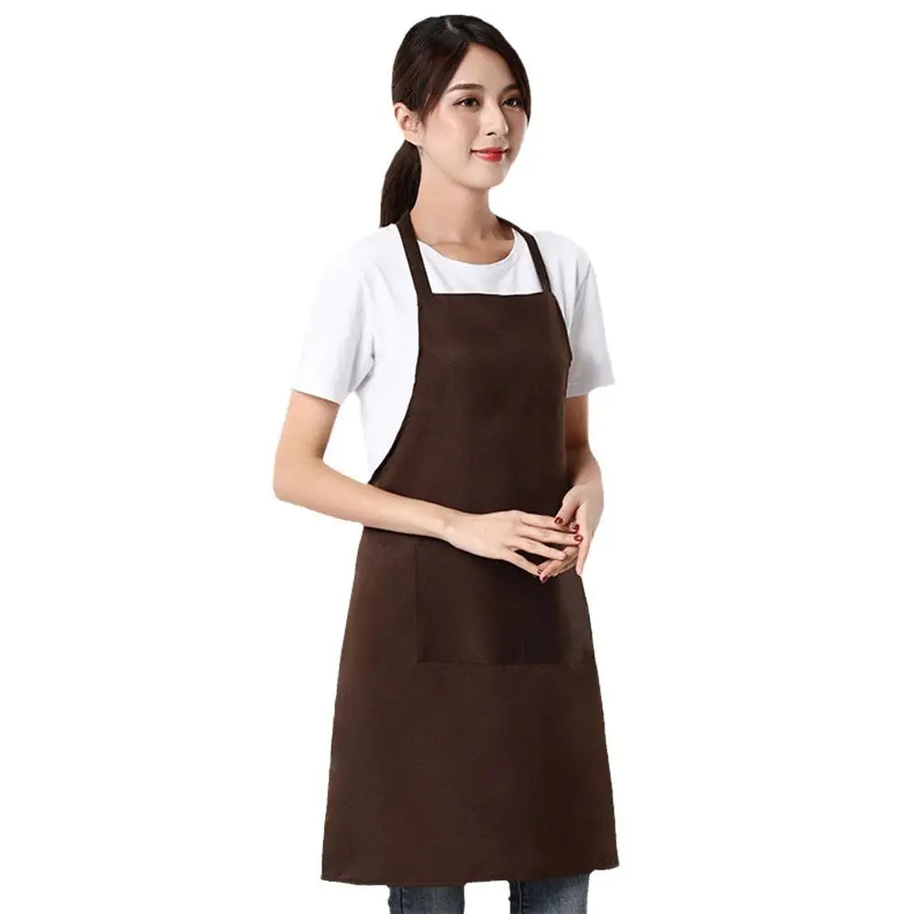 Adjustable Apron Unisex Waterproof Dust-proof Hairdresser Apron Color Dirt-resistant Solid Sleeveless S H7K2