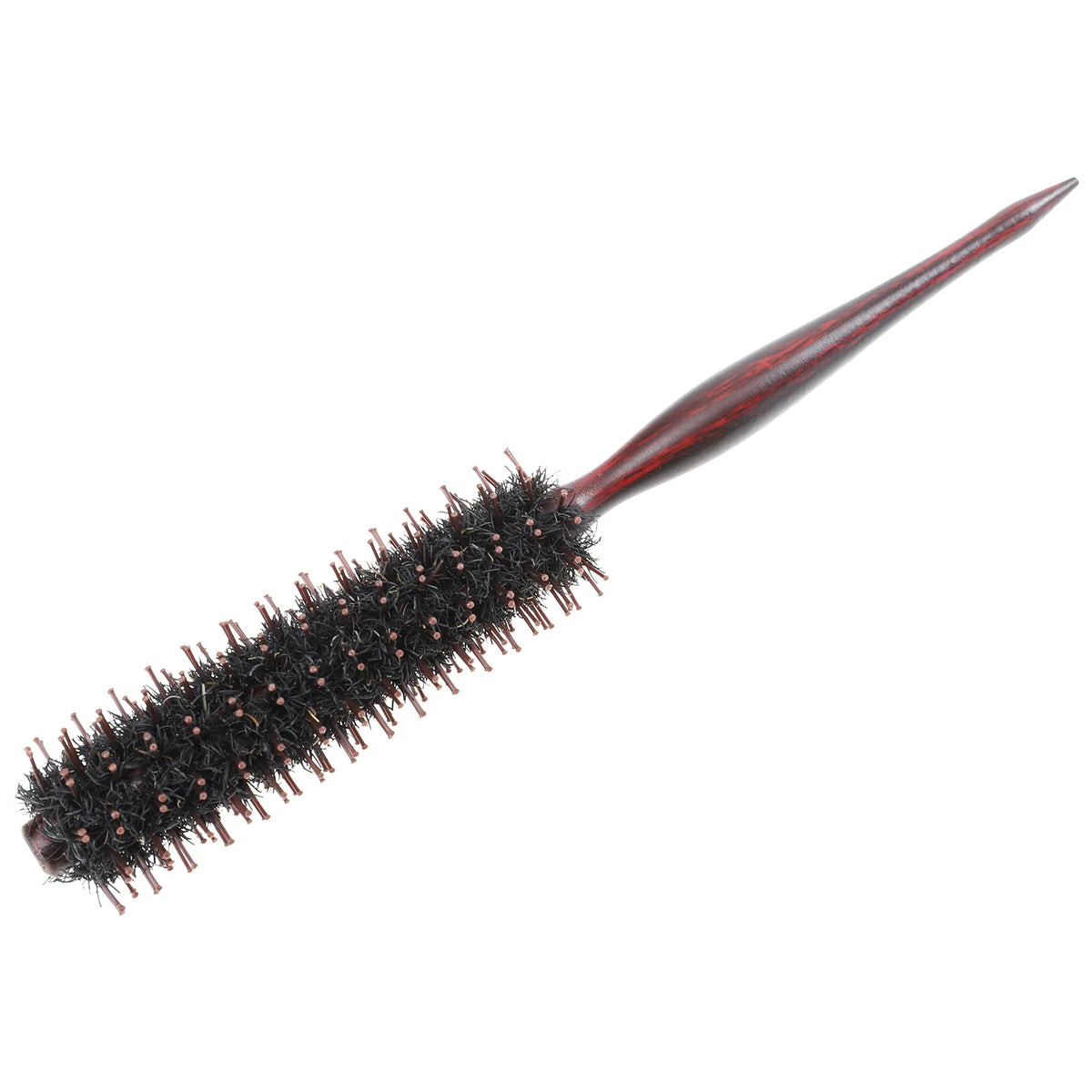 Bangs Comb Wooden Handle Hair Styling Round Brush Pointed Tail Hairbrush Bristles Hairdressing Tool Blow Dryer