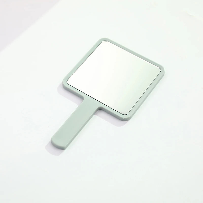 1PC Square Handheld Makeup Vanity Mirror with Handle Hand Mirror SPA Salon Compact Mirrors Eyelash Extension