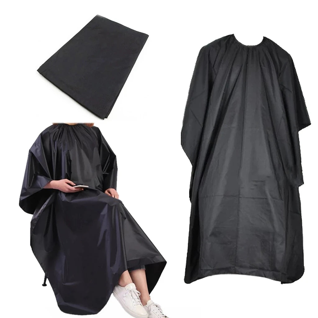 Black White Hair Cutting Cloth Pro Salon Hairdressing Cape Gown Barber Silicone Neck Hairdresser Apron Haircut Capes Wholesale