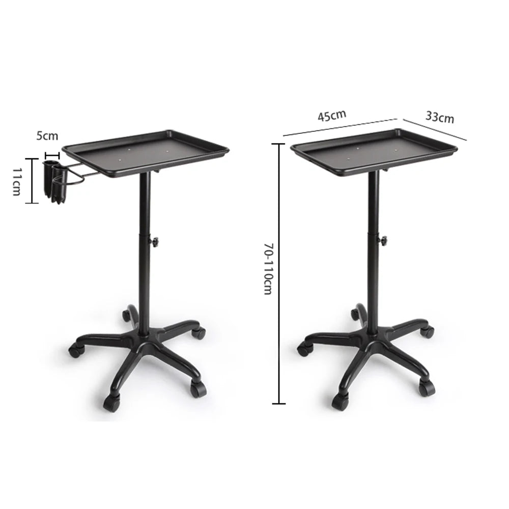 Salon Metal Silver Rolling Service Hairdresser Tray