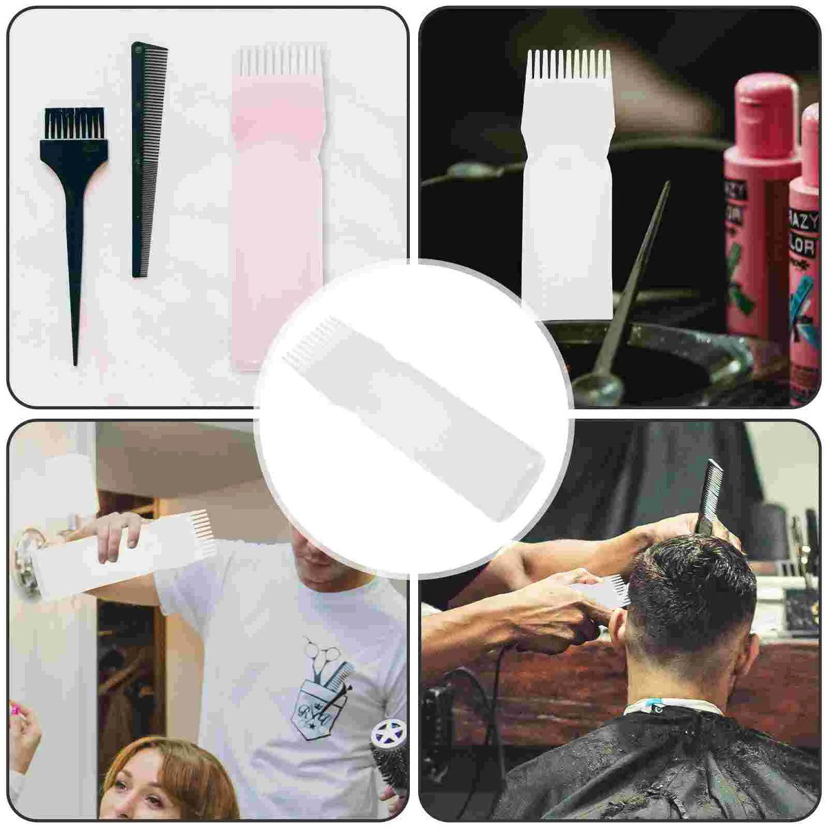 3 Pcs Hair Products Shampoo Bottle Squeeze Bottles Barber Tool for Color Treated Plastic