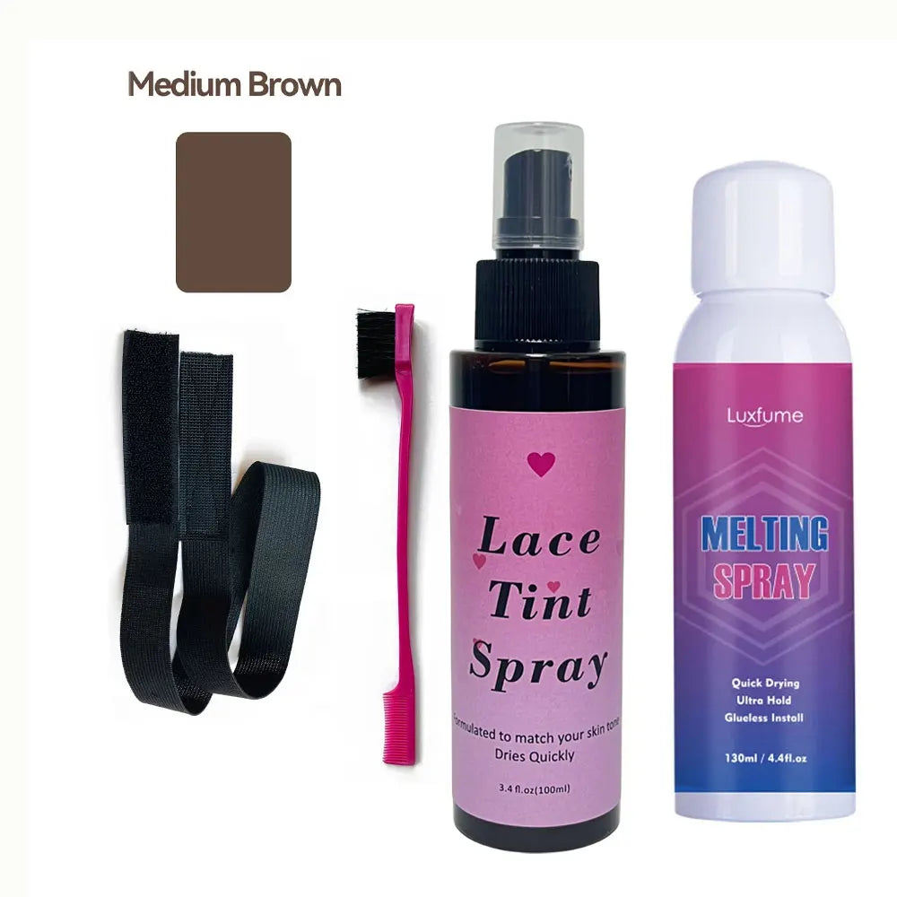 Hair Care products Lace Tint Mousse Melting Spray  for lace wigs wax for hair Edge Control gel Wig Installation Set hair gel