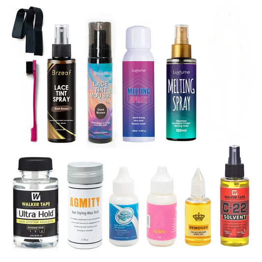 Hair Care products Lace Tint Mousse Melting Spray  for lace wigs wax for hair Edge Control gel Wig Installation Set hair gel