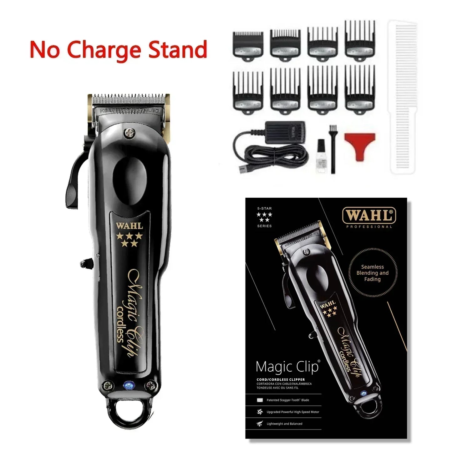 Wahl 5 Star Series 8148 Magic Clip Professional Barber Cordless Hair Clipper&Hair Trimmer&Foil Shaver For Barbers and Stylists