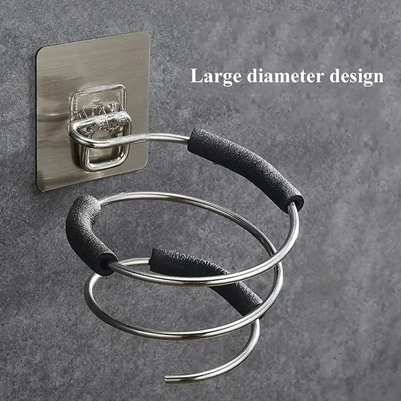 Wall Hair Dryer Holder Free Punching Hair Care Tools Holder Adhesive Wall Mount Barber Salon Tools