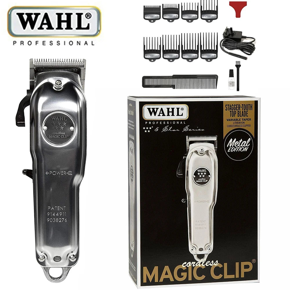 Original  Wahl Hair Clipper for Barbers, 5-Star Series, Cordless Hair Clipper, Magic Clip  & Detaliers & Vanish
