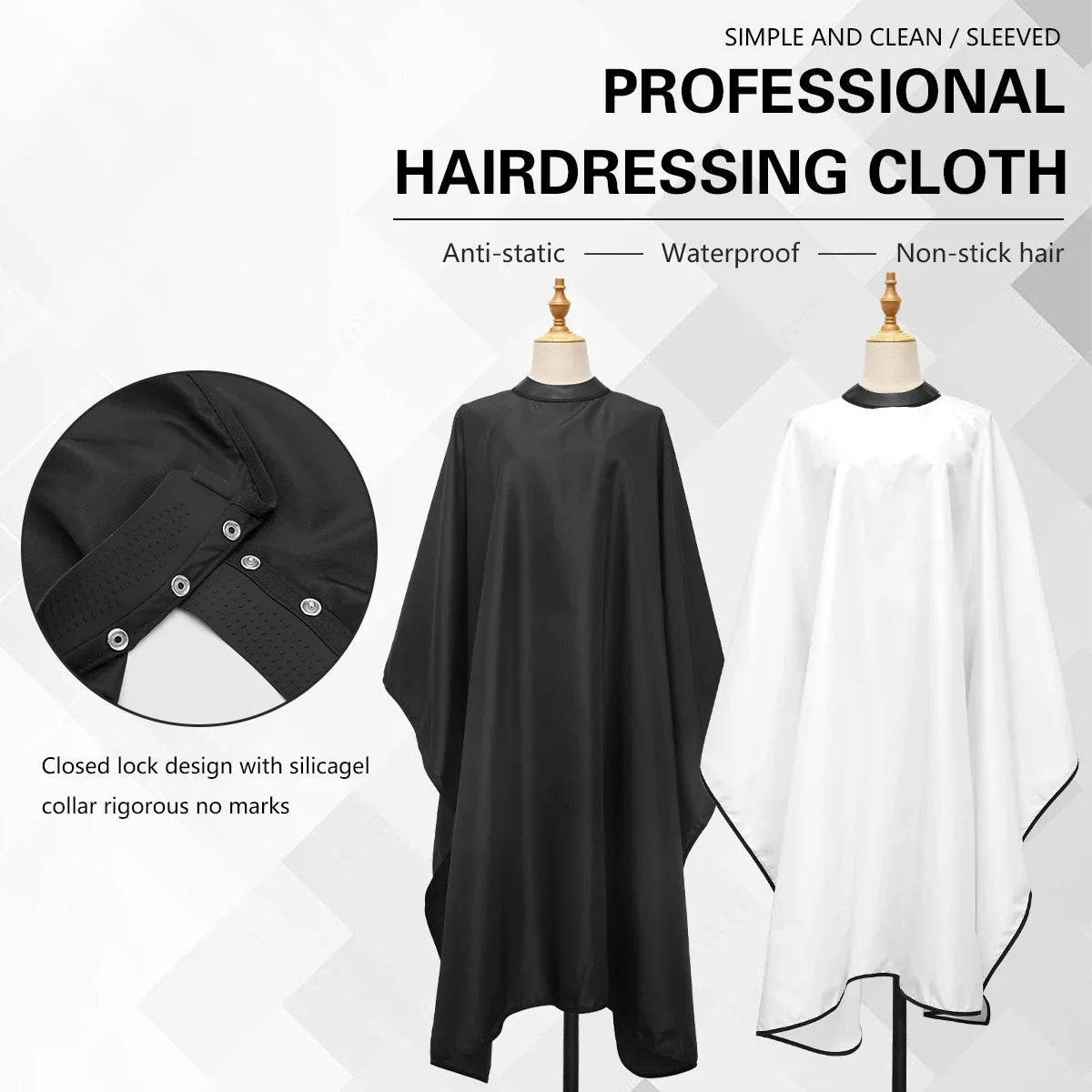 Barbershop Hair Cutting Cloth Pro Salon Hairdressing Cape Gown Barber Silicone Neck Hairdresser Apron Haircut Capes Wholesale
