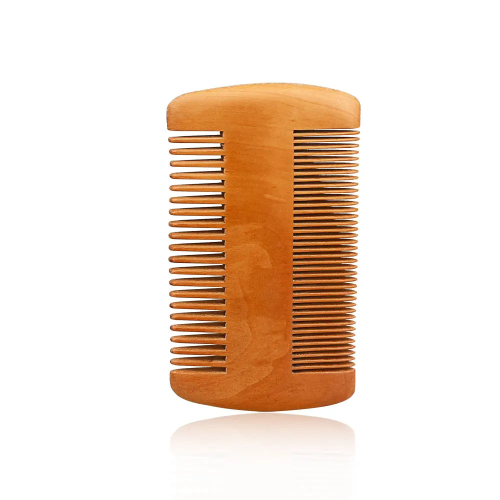 Professional Barber Men Shaving Brush Comb Kits Wood Soft Boar Bristle Beard Brush Mustache Comb Kit With Gift Bag Hair Comb Set