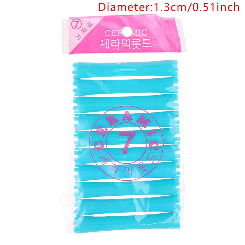 1Set 11 Sizes Hair Perm Rods Kit Cold Permanent Bar Plastic Curlers Home Use Hair Rollers Hairdressing DIY Tools Hair Style Tool