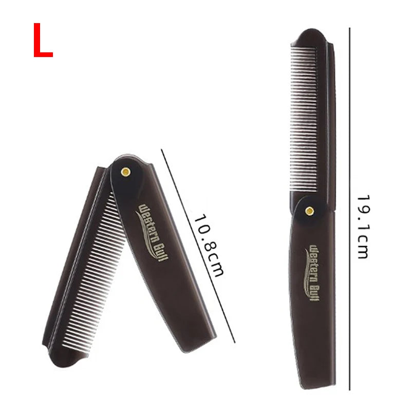 Portable Foldable Pocket Combs Oil Head Plastic Beard Combs Hair Styling Tool Combs For Man Women Folding Comb Barber Hair Tool