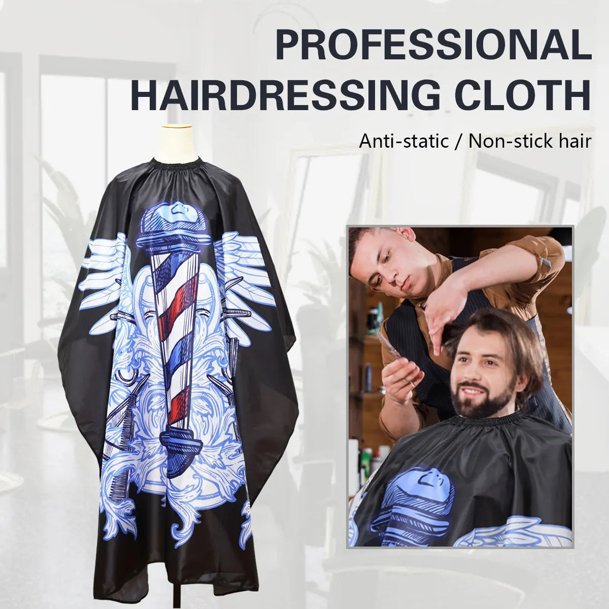 Professional Cutting Cloth Salon Hairdressing Haircut Apron Shawl Waterproof Barber Cape Barbershop Hairdresser Styling Supplies