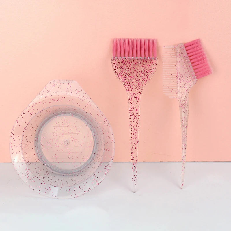 3Pcs/set Hair Coloring Products Professional Hair Dyeing Set For Salon Barber Coloring Hair Dye Brush Bowl Fashion Hairstyle